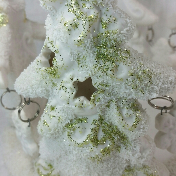 Yankee Candle SNOWMAN Large Jar HOLDER Trees - Picture 10 of 12